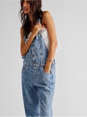 We The Free Light Blue Denim Women's Overalls
